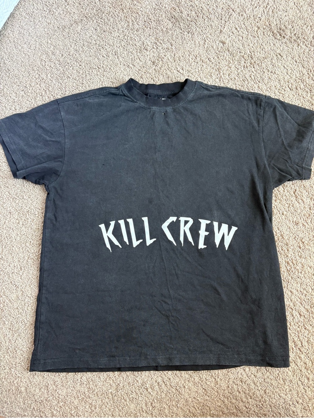 Kill Crew Black Graphic Tee with White Logo
